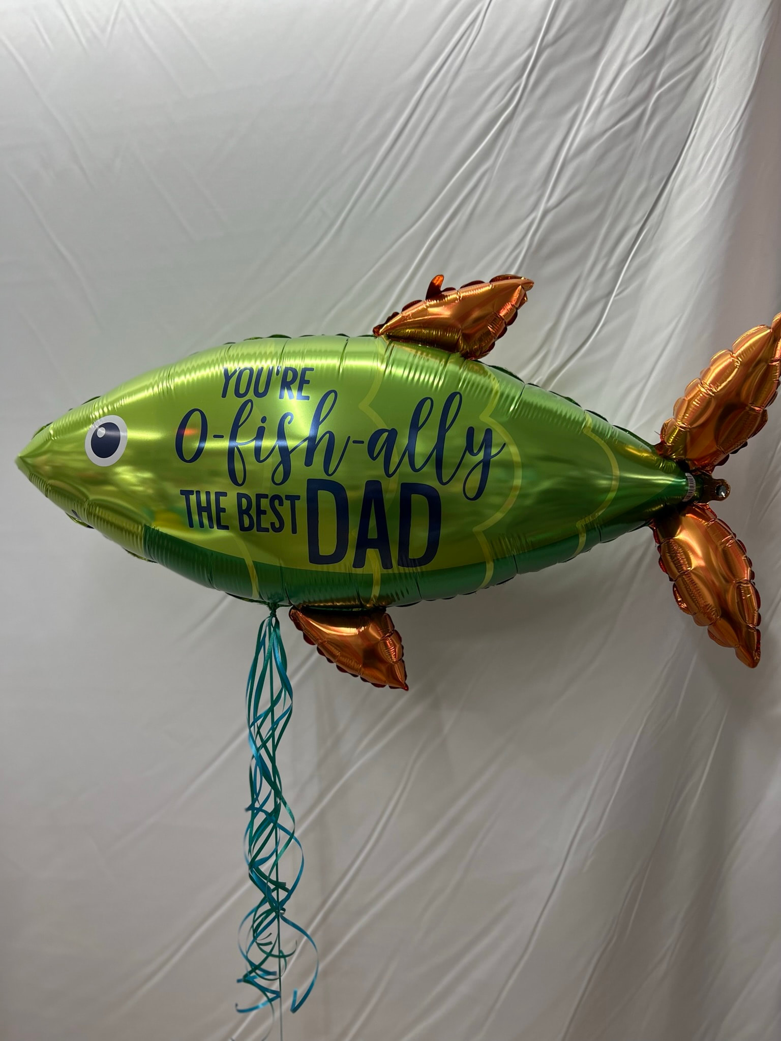 Officially the Best Dad Father's Day Fish Helium Inflated Balloon